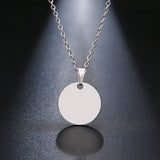 Simple Circle Pendant Necklace, Women's  Jewelry