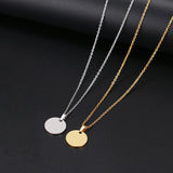 Simple Circle Pendant Necklace, Women's  Jewelry