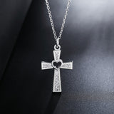 Silver Necklace & Cross Pendant, Men's  Jewelry
