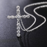Silver Necklace & Cross Pendant, Men's  Jewelry