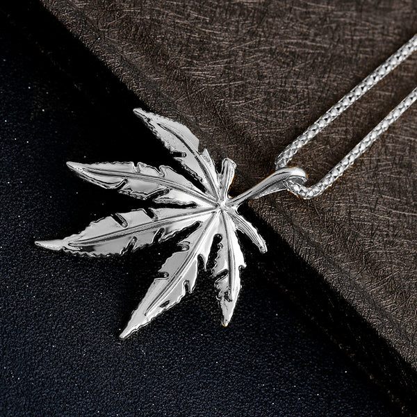 Maple Leaf Pendant Necklace, Women's Jewelry