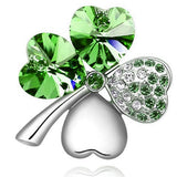 Four Leaf Gemstone Pendant, Women's  Jewelry