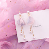 Pink Geometric Earrings, Women's Jewelry