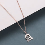 A-Z Letter Pendant Necklace, Men/ Women's Jewelry