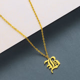 A-Z Letter Pendant Necklace, Men/ Women's Jewelry
