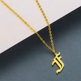 A-Z Letter Pendant Necklace, Men/ Women's Jewelry