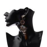 Bohemian Hollow Dream Catcher Earrings, Women's Jewelry