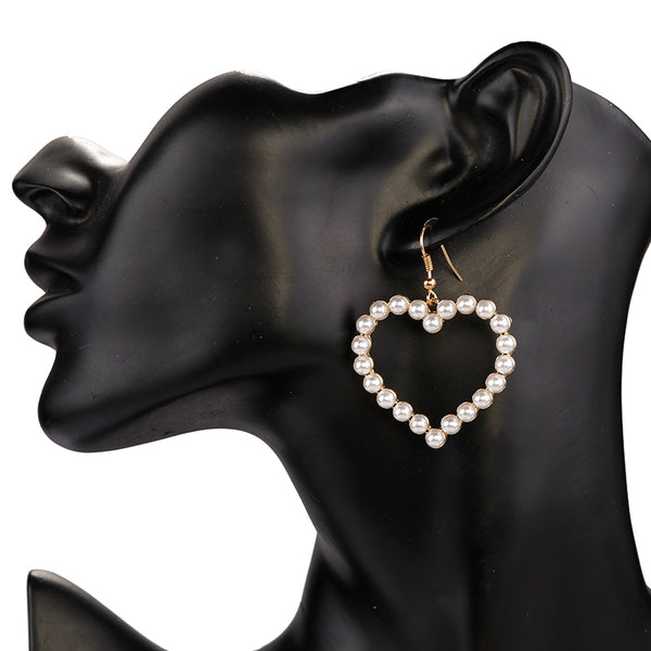 Gold Heart  Earrings,Women Jewelry