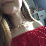 Love Heart Choker Necklaces, Women's Jewelry
