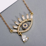 Women's initial necklace rainbow