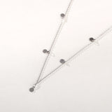 Silver Geometric Round Choker Necklace, Women's Jewelry