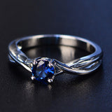 Trendy Blue Sapphire Ring, Women's Jewelry