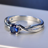 Trendy Blue Sapphire Ring, Women's Jewelry