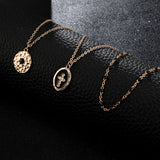 Retro Cross Pendant Necklace, Women's Jewelry