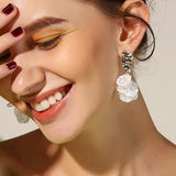 White Flower Earrings For Women's Jewelry