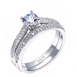 Luxury White Bridal Ring Set, Women's  Jewelry