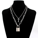 Double Layer Necklace & Hiphop Pendant, Women's  Jewelry
