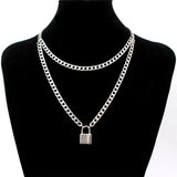 Double Layer Necklace & Hiphop Pendant, Women's  Jewelry