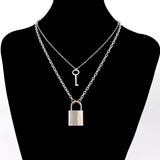 Double Layer Necklace & Hiphop Pendant, Women's  Jewelry