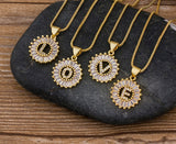 Letter Charm Necklace, Women's Jewelry