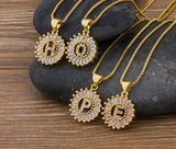 Letter Charm Necklace, Women's Jewelry