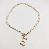 Pearl Necklace & Alphabet Pendant, Women's  Jewelry