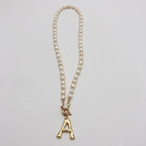 Pearl Necklace & Alphabet Pendant, Women's  Jewelry