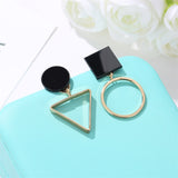 Round Dangle Drop Korean Earrings For Women