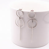 Round Dangle Drop Korean Earrings For Women