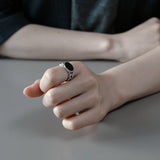 Silver Big Round Rings, Men's Jewelry