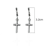 Small Cross Drop Dangle Earrings, Women/Men's  Jewelry