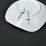 Small Cross Drop Dangle Earrings, Women/Men's  Jewelry