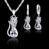 Crystal Cat Earrings & Pendant, Women's  Jewelry