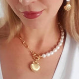 Sea Shell Pendant Necklace, Women's Jewelry