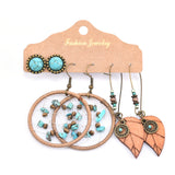 Multiple 3 Pairs Drop Earrings Set, Women's Jewelry