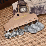 Multiple 3 Pairs Drop Earrings Set, Women's Jewelry