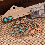 Multiple 3 Pairs Drop Earrings Set, Women's Jewelry