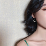 Crystal Star-Moon Earrings, Women's Jewelry