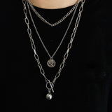Multi-layer Long Chain Necklace, Women/Men's  Jewelry
