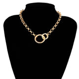Gothic Short Chain Exaggerated Metal Fashion Love