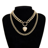 Gothic Short Chain Exaggerated Metal Fashion Love