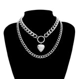 Gothic Short Chain Exaggerated Metal Fashion Love