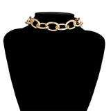 Gothic Short Chain Exaggerated Metal Fashion Love
