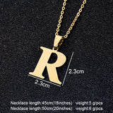 Steel Letters Necklaces, Women/Men's Jewelry