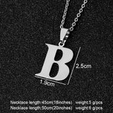 Steel Letters Necklaces, Women/Men's Jewelry