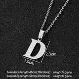 Steel Letters Necklaces, Women/Men's Jewelry