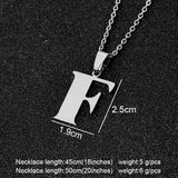Steel Letters Necklaces, Women/Men's Jewelry