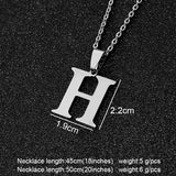 Steel Letters Necklaces, Women/Men's Jewelry