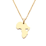 Africa Map Pendant Necklace, Women/Men's  Jewelry