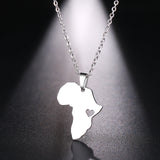 Africa Map Pendant Necklace, Women/Men's  Jewelry
